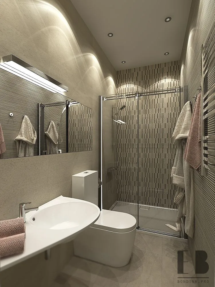 Elegant Beige Bathroom Interior With Walk-In Shower 1 Bathrooms Interior Design | Interior Designer • Elena Bondina - Page 2 of 2 Interior Designer • Elena Bondina