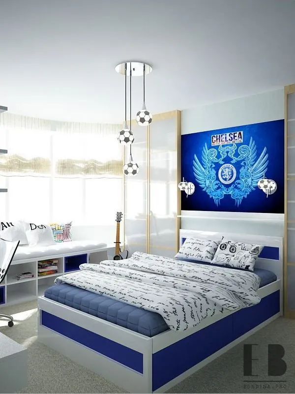 Boys football themed bedroom 4 Best Kids Room Interior Design - Interior Designer • Elena Bondina Interior Designer • Elena Bondina