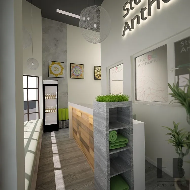 Reception in yoga studio 1 Public Space Design - Interior Designer • Elena Bondina - Page 2 of 2 Interior Designer • Elena Bondina