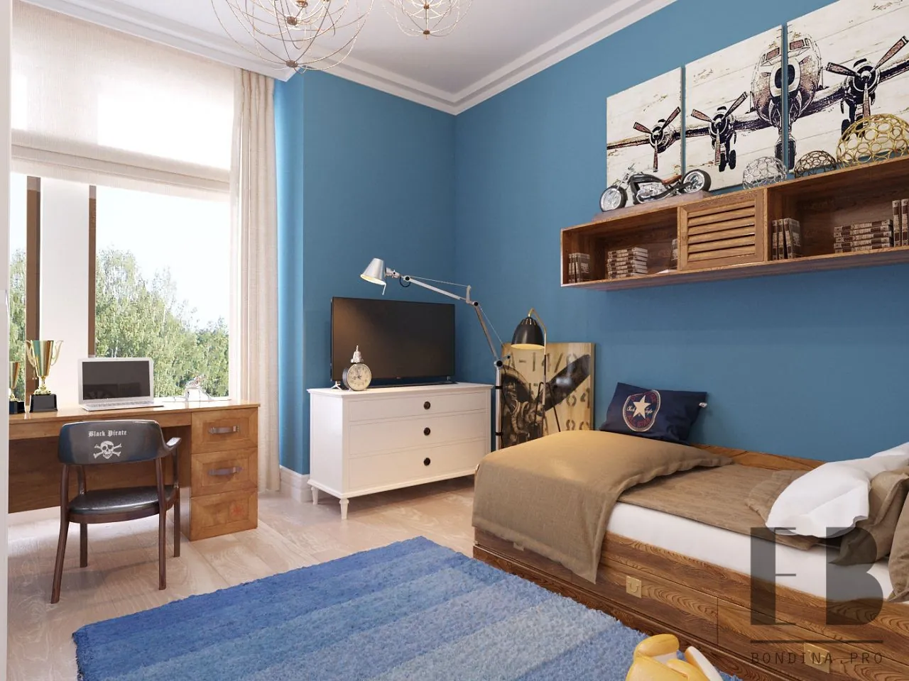 Contemporary blue boys room 10 Best Kids Room Interior Design - Interior Designer • Elena Bondina Interior Designer • Elena Bondina