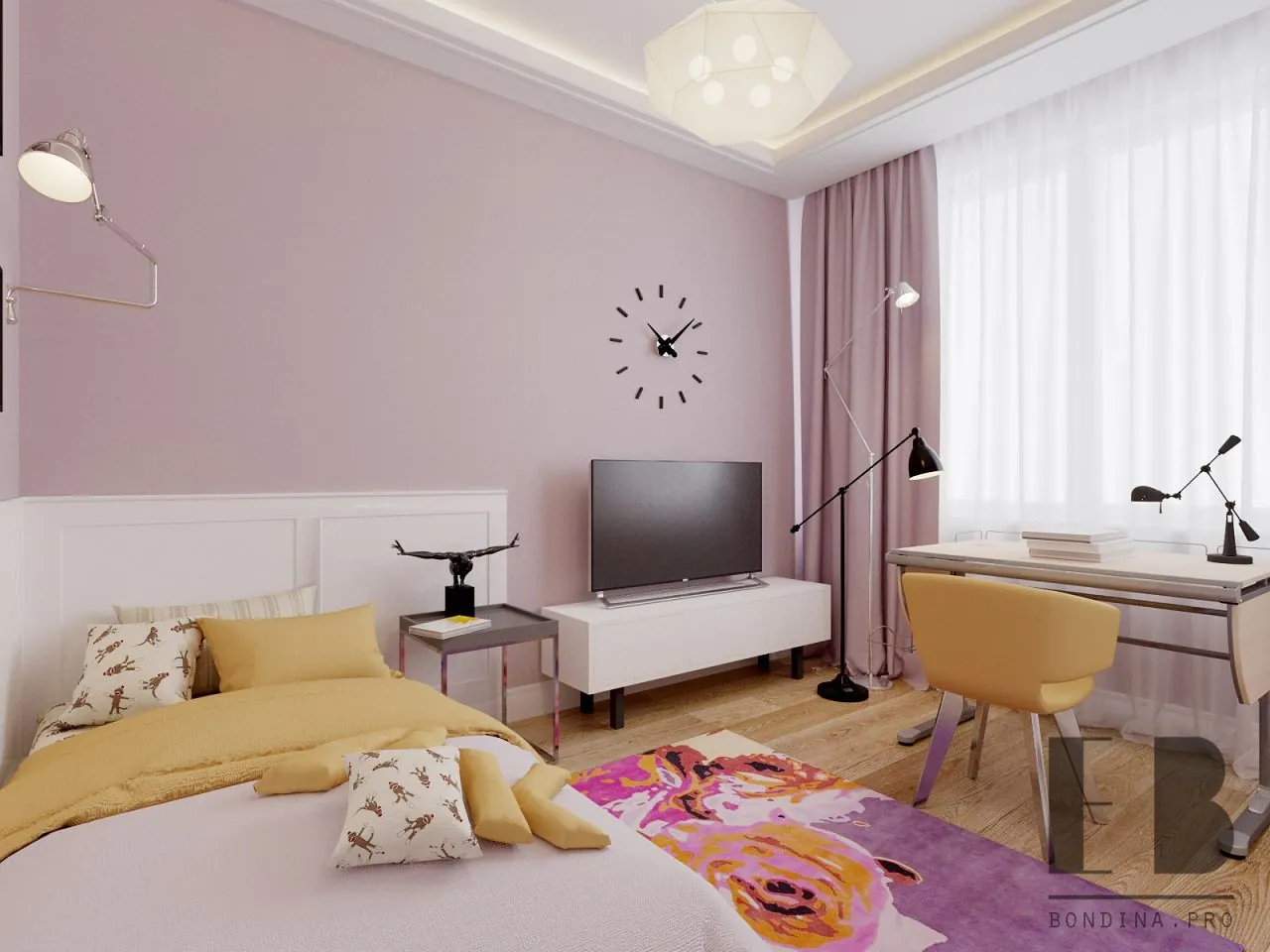 Purple bedroom design for teenage girls 5 Best Kids Room Interior Design - Interior Designer • Elena Bondina Interior Designer • Elena Bondina