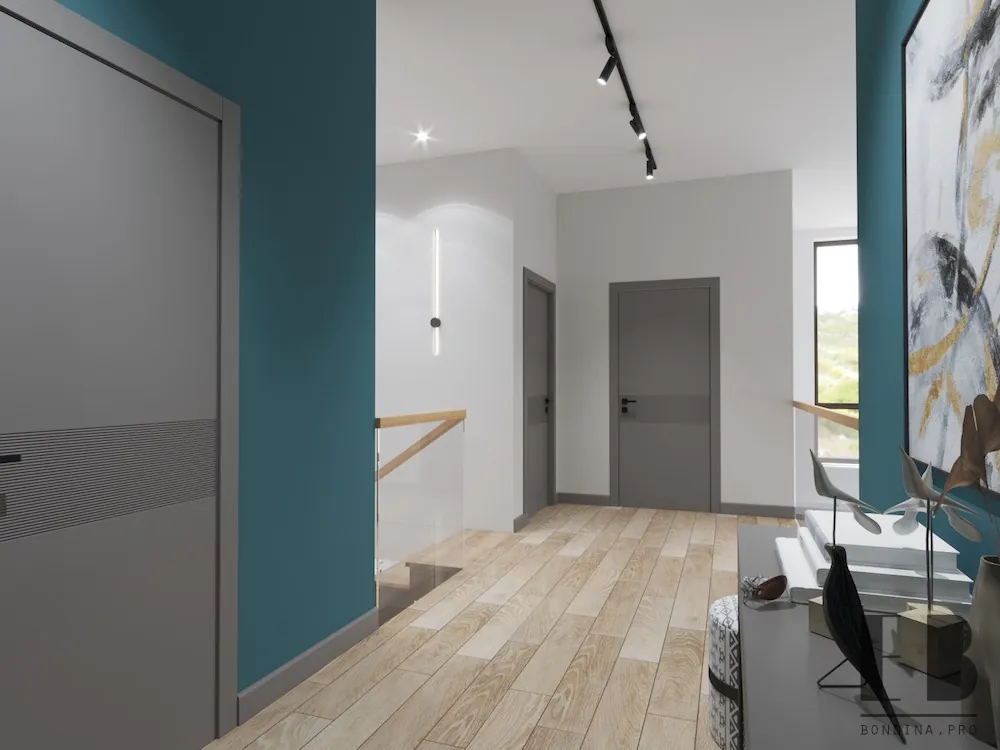 Warm Blue Haven: Single Family Home Design 4 Single family homes - Interior Design Interior Designer • Elena Bondina Interior Designer • Elena Bondina