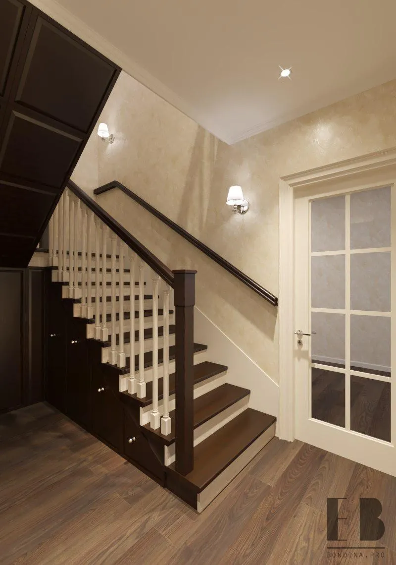 Neoclassical staircase hall 1 Hallways Interior Design | Interior Designer • Elena Bondina Interior Designer • Elena Bondina