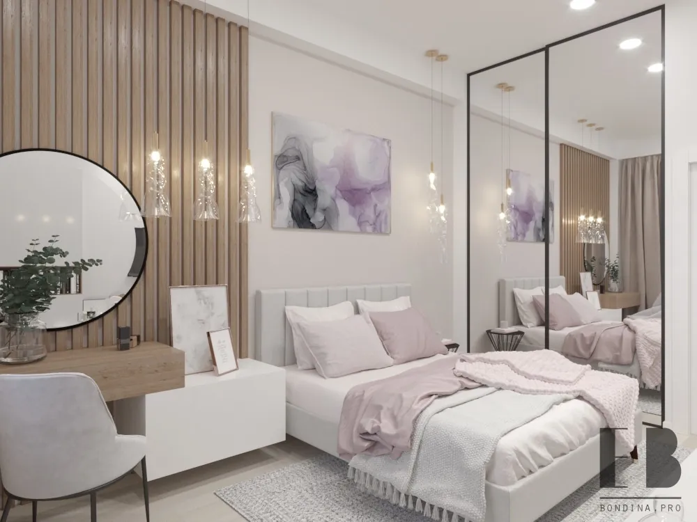 One-room beige apartment with wooden accents 10 Apartment Interior Design - Interior Designer • Elena Bondina Interior Designer • Elena Bondina